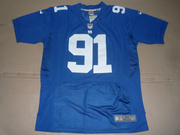 2012 Giants #91 Justin Tuck #90 Jason Pierre-Paul Blue Elite Jersey