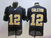 2012 Nike Saints #12 Marques Colston #9 Drew Brees Elite Jersey
